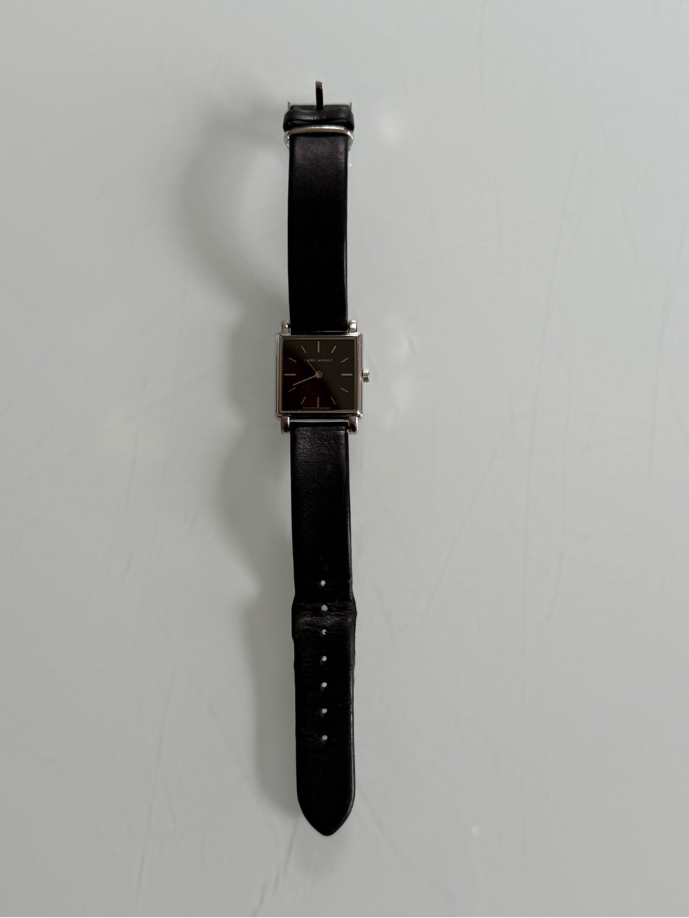 Black Leather Strap Watch - Isabel Marant